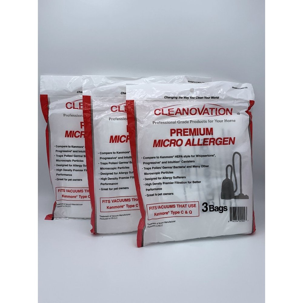 Cleanovation Vacuum Bags replacement for Kenmore C & Q, 50557, 50558 - 9 Count